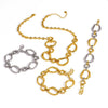 Wholesale Exaggerated Geometric Stainless Steel Electroplated Jewelry Set For Women Including Bracelet And Necklace