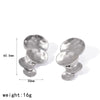 Wholesale Exaggerated Geometric Stainless Steel Vacuum Electroplated Earrings For Women