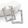 Wholesale Exaggerated Golden Geometric Alloy Hiphop Street Dance Earrings For Women With Electroplating