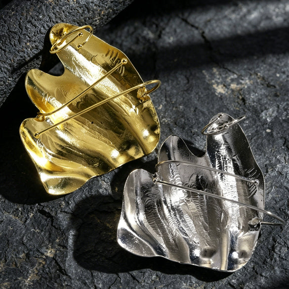Wholesale Exaggerated Heavytextured Open Geometric Alloy Electroplated Ring For Women