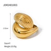 Wholesale Exaggerated High Grade Golden Pearl Ring And Titanium Steel Bracelet In Geometric Style Made Of Stainless Steel With Electroplating