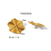 Wholesale Exaggerated Irregular Pleated Earrings For Women Stainless Steel With Flower Wave Geometric Patterns And Electroplating