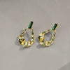 Wholesale Exaggerated Irregular Pleated Geometric Electroplated Copper Earrings For Women