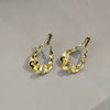Wholesale Exaggerated Irregular Pleated Geometric Electroplated Copper Earrings For Women