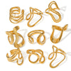 Wholesale Exaggerated Irregular Stainless Steel Ring With Geometric Design And Electroplating For Unisex