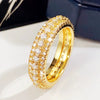 Wholesale Exaggerated Luxury Unisex Ring Copper Plated White Gold Inlaid Zircon Geometric Jewelry