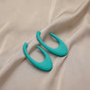 Wholesale Exaggerated Metal Drop Shaped Hollow Earrings With Paint And Geometric Design Electroplated For Women