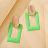 Wholesale Exaggerated Metal Drop Shaped Hollow Earrings With Paint And Geometric Design Electroplated For Women