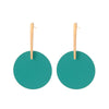 Wholesale Exaggerated Metal Drop Shaped Hollow Earrings With Paint And Geometric Design Electroplated For Women