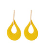 Wholesale Exaggerated Metal Drop Shaped Hollow Earrings With Paint And Geometric Design Electroplated For Women