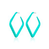 Wholesale Exaggerated Metal Drop Shaped Hollow Earrings With Paint And Geometric Design Electroplated For Women