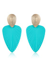 Wholesale Exaggerated Metal Drop Shaped Hollow Earrings With Paint And Geometric Design Electroplated For Women