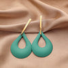 Wholesale Exaggerated Metal Drop Shaped Hollow Earrings With Paint And Geometric Design Electroplated For Women