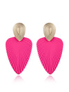 Wholesale Exaggerated Metal Drop Shaped Hollow Earrings With Paint And Geometric Design Electroplated For Women