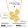 Wholesale Exaggerated Ninelayered Floral Stainless Steel 18K Gold Electroplated Necklace For Women