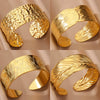 Wholesale Exaggerated Opening Wide Version Bracelet Stainless Steel French Retro Geometric Electroplated Jewelry
