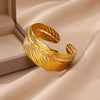 Wholesale Exaggerated Opening Wide Version Bracelet Stainless Steel French Retro Geometric Electroplated Jewelry