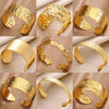 Wholesale Exaggerated Opening Wide Version Bracelet Stainless Steel French Retro Geometric Electroplated Jewelry