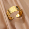 Wholesale Exaggerated Opening Wide Version Bracelet Stainless Steel French Retro Geometric Electroplated Jewelry