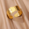 Wholesale Exaggerated Opening Wide Version Bracelet Stainless Steel French Retro Geometric Electroplated Jewelry