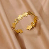 Wholesale Exaggerated Opening Wide Version Bracelet Stainless Steel French Retro Geometric Electroplated Jewelry