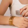 Wholesale Exaggerated Personality Multi Layer Line Stainless Steel Bracelet 18K Gold Plated