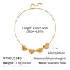 Wholesale Exaggerated Personality Old Money Style 18K Real Gold Plated Stainless Steel Heart Pendant Necklace With O Word Chain For Women