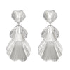 Wholesale Exaggerated Retro Long Alloy Leaf Flower Earrings For Women With Electroplating Treatment