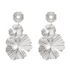 Wholesale Exaggerated Retro Long Alloy Leaf Flower Earrings For Women With Electroplating Treatment