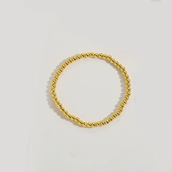 Wholesale Exaggerated Retro Personality Smooth Bead Copper Bracelet Jewelry With Minimalist Geometric Style And Polishing Treatment