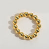 Wholesale Exaggerated Retro Personality Smooth Bead Copper Bracelet Jewelry With Minimalist Geometric Style And Polishing Treatment