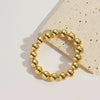 Wholesale Exaggerated Retro Personality Smooth Bead Copper Bracelet Jewelry With Minimalist Geometric Style And Polishing Treatment