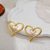 Wholesale Exaggerated Retro Zinc Alloy Earrings With Flower Love Starfish Bow Design 18K Gold Plated