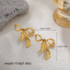 Wholesale Exaggerated Retro Zinc Alloy Earrings With Flower Love Starfish Bow Design 18K Gold Plated