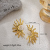 Wholesale Exaggerated Retro Zinc Alloy Earrings With Flower Love Starfish Bow Design 18K Gold Plated