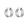 Wholesale Exaggerated Round Ear Buckle Earrings In Advanced Cold Style Titanium Steel Geometric Pattern