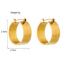 Wholesale Exaggerated Round Ear Buckle Earrings In Advanced Cold Style Titanium Steel Geometric Pattern