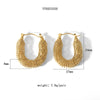 Wholesale Exaggerated Stainless Steel Earrings With Geometric Design 18K Gold Plated By Vacuum Real Gold Electroplating In Pvd Furnace For Women