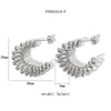 Wholesale Exaggerated Stainless Steel Earrings With Geometric Design 18K Gold Plated By Vacuum Real Gold Electroplating In Pvd Furnace For Women