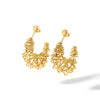 Wholesale Exaggerated Stainless Steel Earrings With Geometric Design 18K Gold Plated By Vacuum Real Gold Electroplating In Pvd Furnace For Women