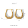 Wholesale Exaggerated Stainless Steel Earrings With Geometric Design 18K Gold Plated By Vacuum Real Gold Electroplating In Pvd Furnace For Women