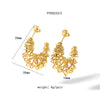 Wholesale Exaggerated Stainless Steel Earrings With Geometric Design 18K Gold Plated By Vacuum Real Gold Electroplating In Pvd Furnace For Women
