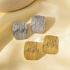 Wholesale Exaggerated Stylish Electroplated Geometric Titanium Steel Earrings For Women
