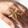 Wholesale Exaggerated Sweet Style Stainless Steel Electroplated Plants Flowers Jewelry Accessories For Women
