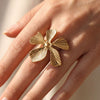 Wholesale Exaggerated Sweet Style Stainless Steel Electroplated Plants Flowers Jewelry Accessories For Women