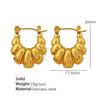Wholesale Exaggerated 316L Stainless Steel Geometric Earrings For Women With Wave Pattern And Electroplating Design
