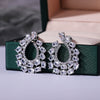 Wholesale Exaggerated Wreath Zircon Earrings Copper Flower Style For Ladies