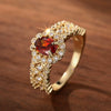 Wholesale Exotic Geometric Copper Ring Inlaid With Zircon For Women