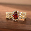 Wholesale Exotic Geometric Copper Ring Inlaid With Zircon For Women