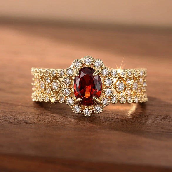 Wholesale Exotic Geometric Copper Ring Inlaid With Zircon For Women